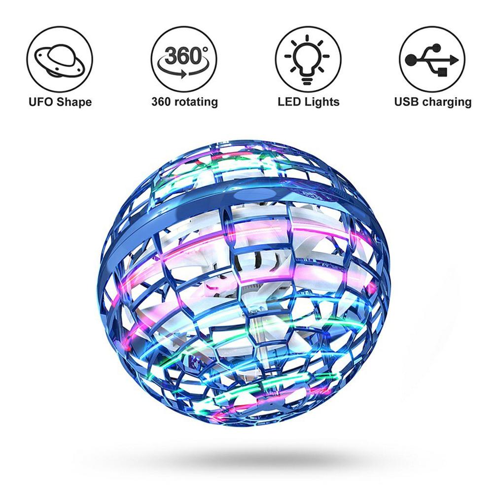 LED Flying Spinner Boomerang Toy for Indoor Tricks at Night