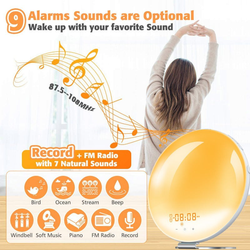 Sunrise Alarm Clock with Ambient Light and FM Radio