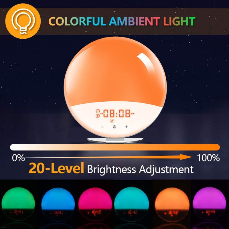 Sunrise Alarm Clock with Ambient Light and FM Radio