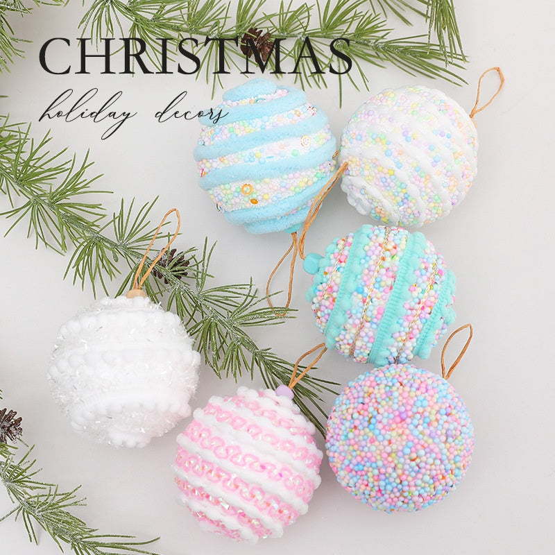Pastel Foam Christmas Tree Ornaments for Playful Decor