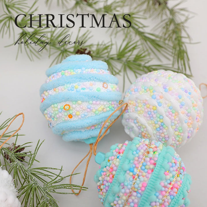 Pastel Foam Christmas Tree Ornaments for Playful Decor