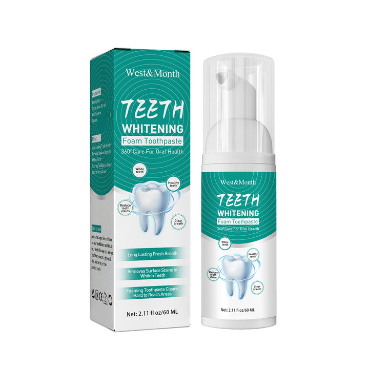 Foam Toothpaste for Whiter Teeth and Fresh Breath