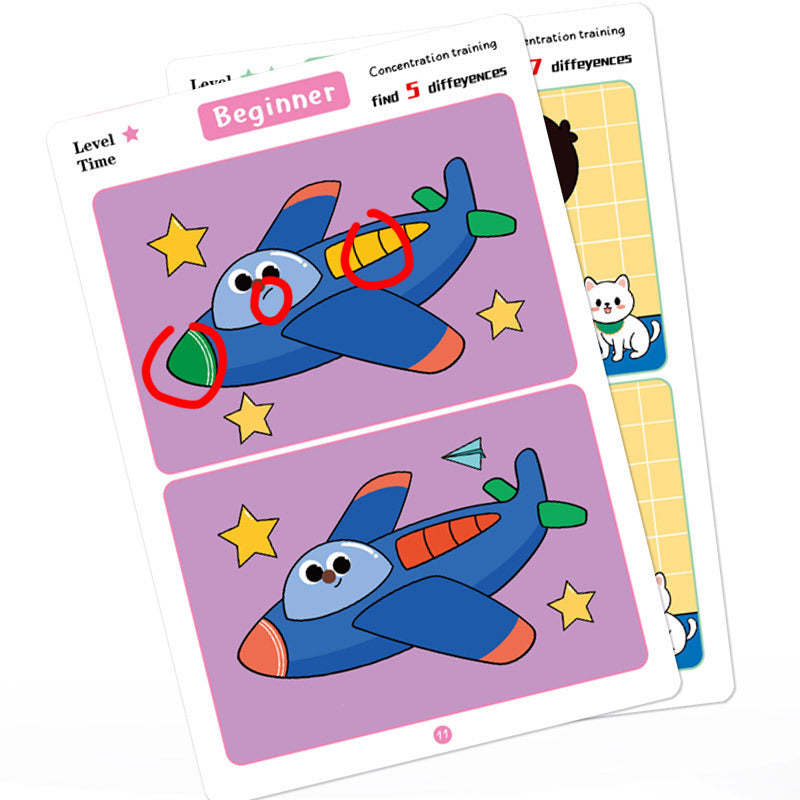 Spot the Difference Cards for Focus Practice Ages 3-6