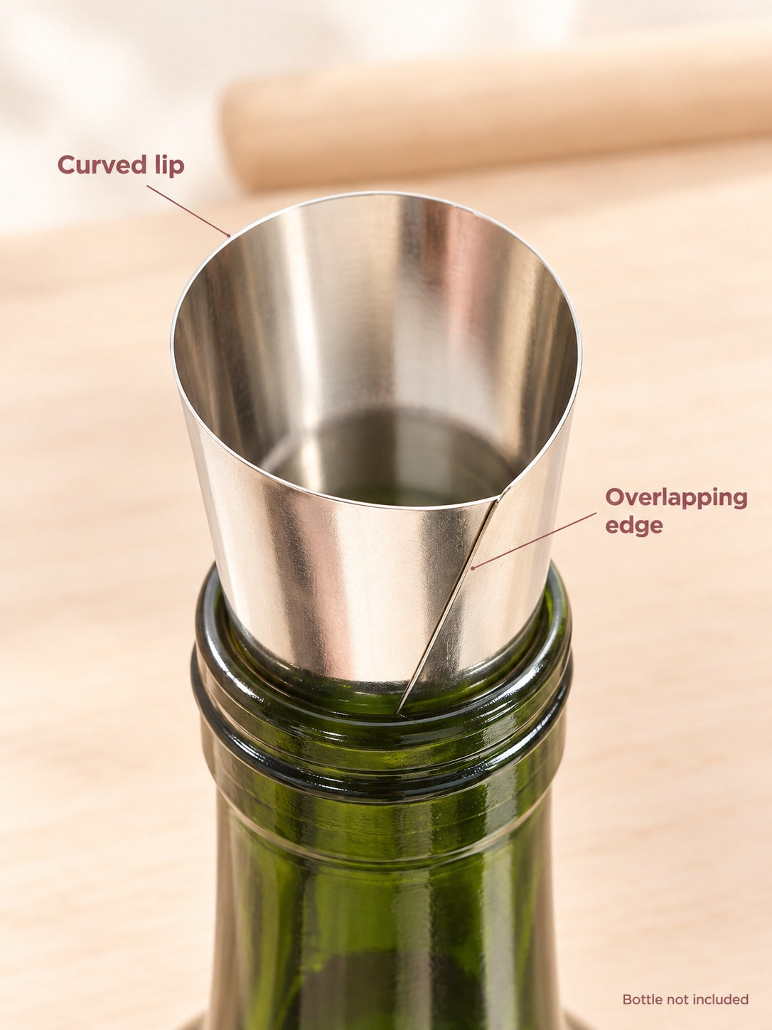 Foil Wine Pourer Spout That Stops Drips at the Neck