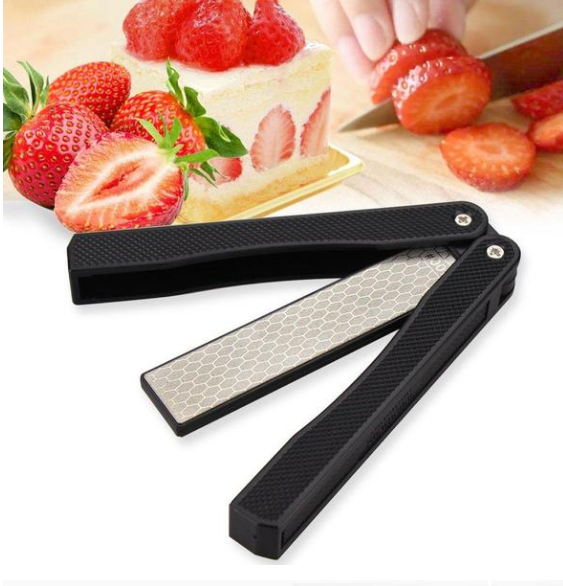Foldable Pocket Diamond Knife Sharpener for Camping