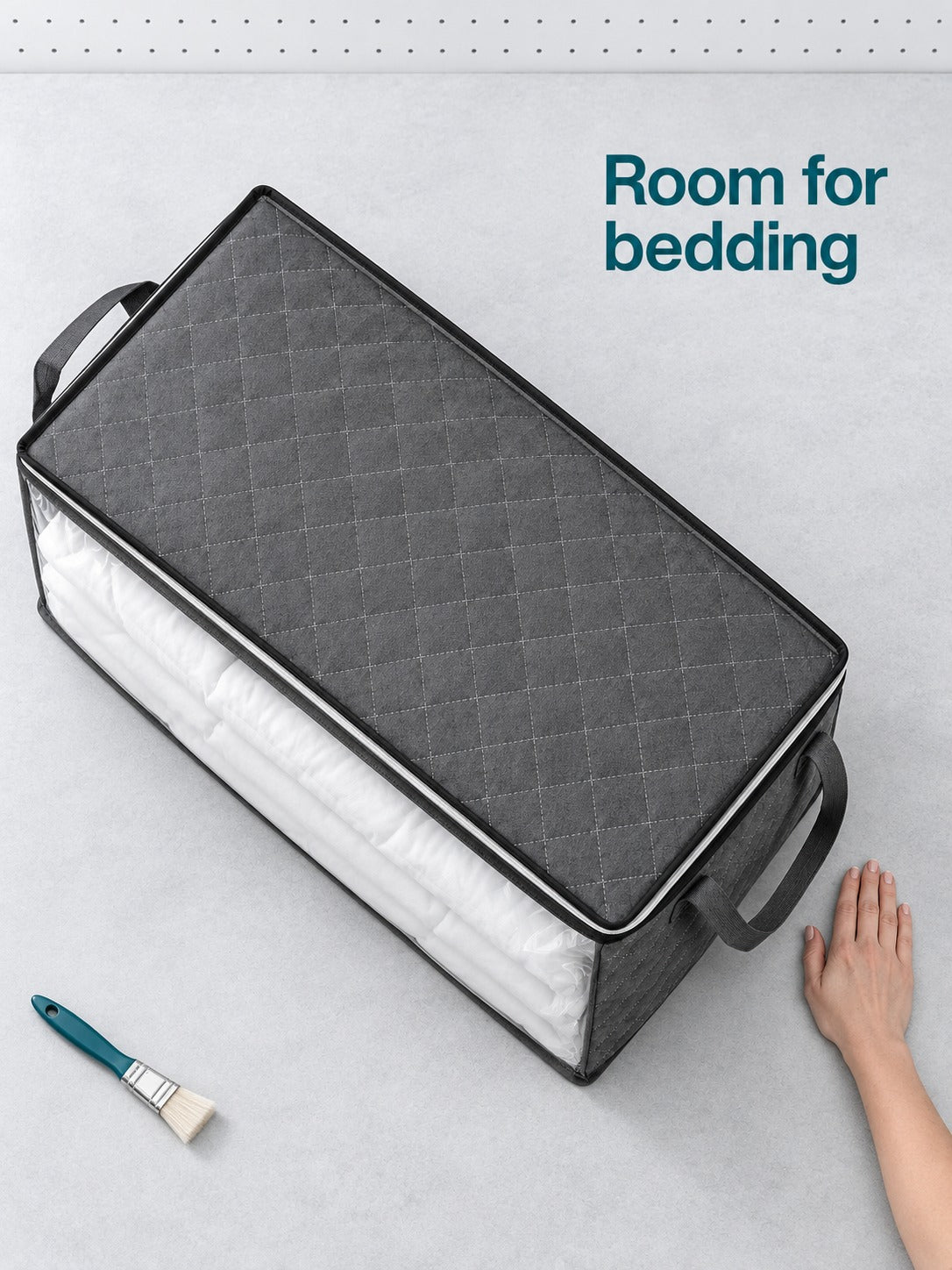 Foldable Comforter Storage Bag, Dustproof with Window