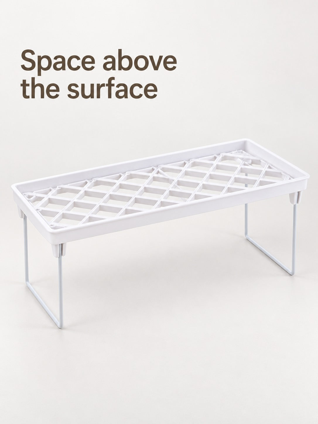 Foldable Desk Storage Rack for a Tidy Two-Tier Setup