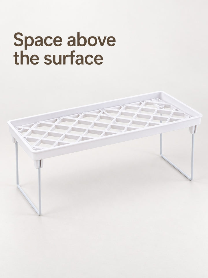Foldable Desk Storage Rack for a Tidy Two-Tier Setup