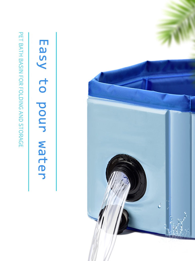 Foldable Dog Pool for Easy Cooling, Bathing & Storage