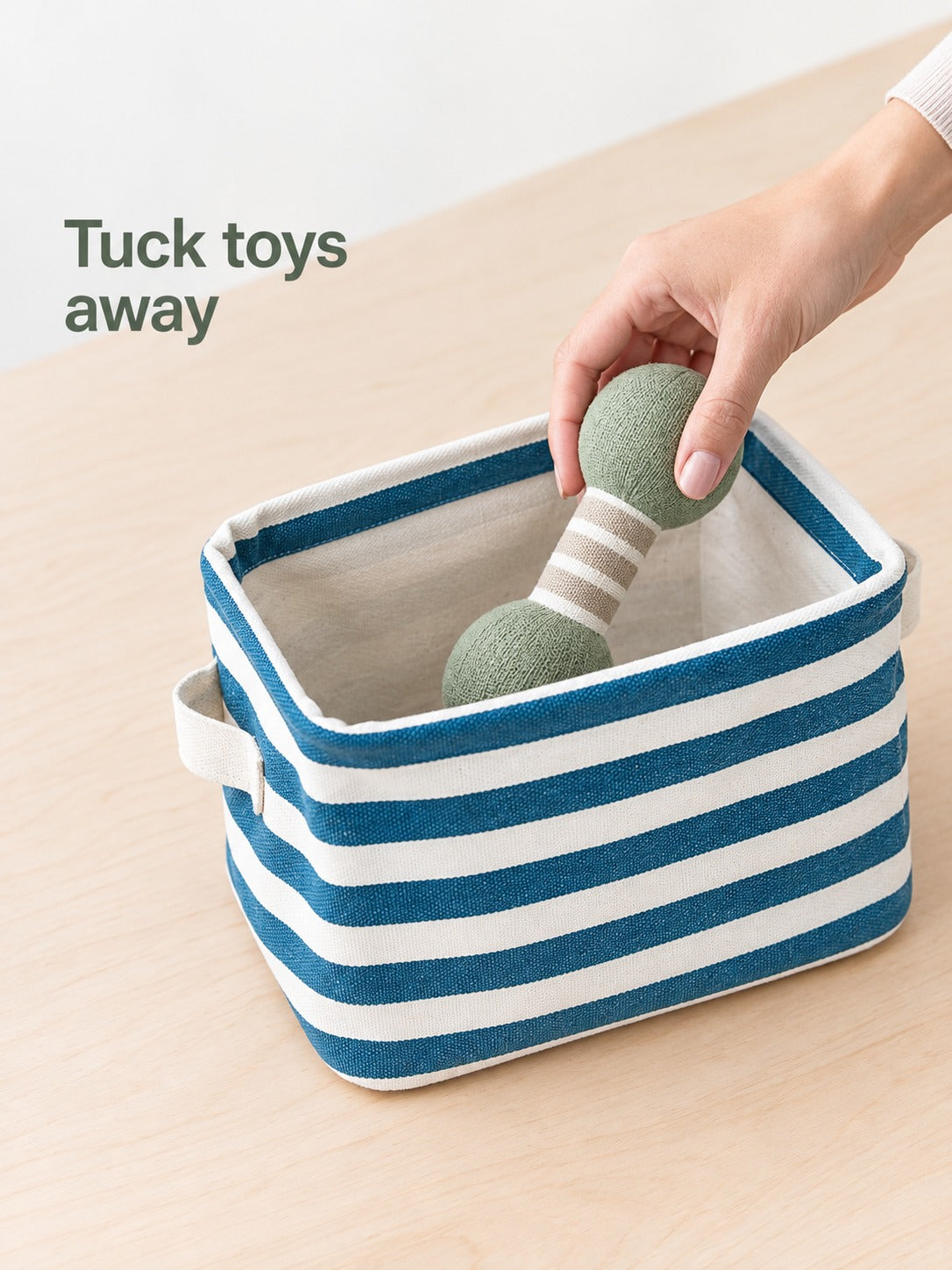 Foldable Fabric Storage Bin for Toys and Desktop Clutter