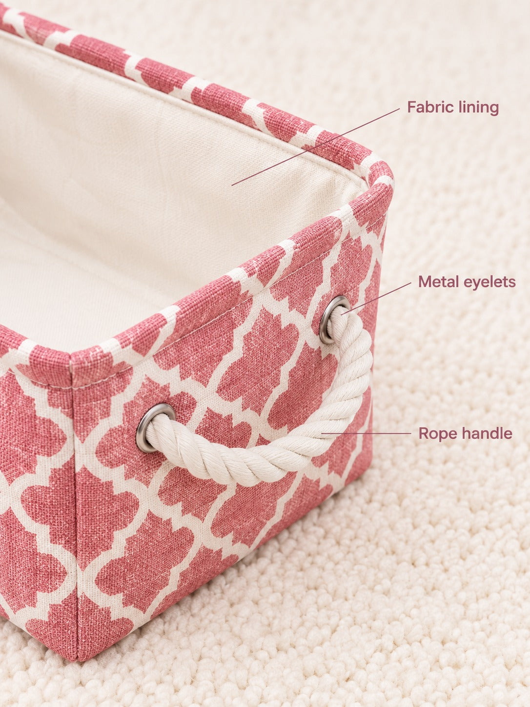 Foldable Fabric Storage Cube Basket for Nursery Toys