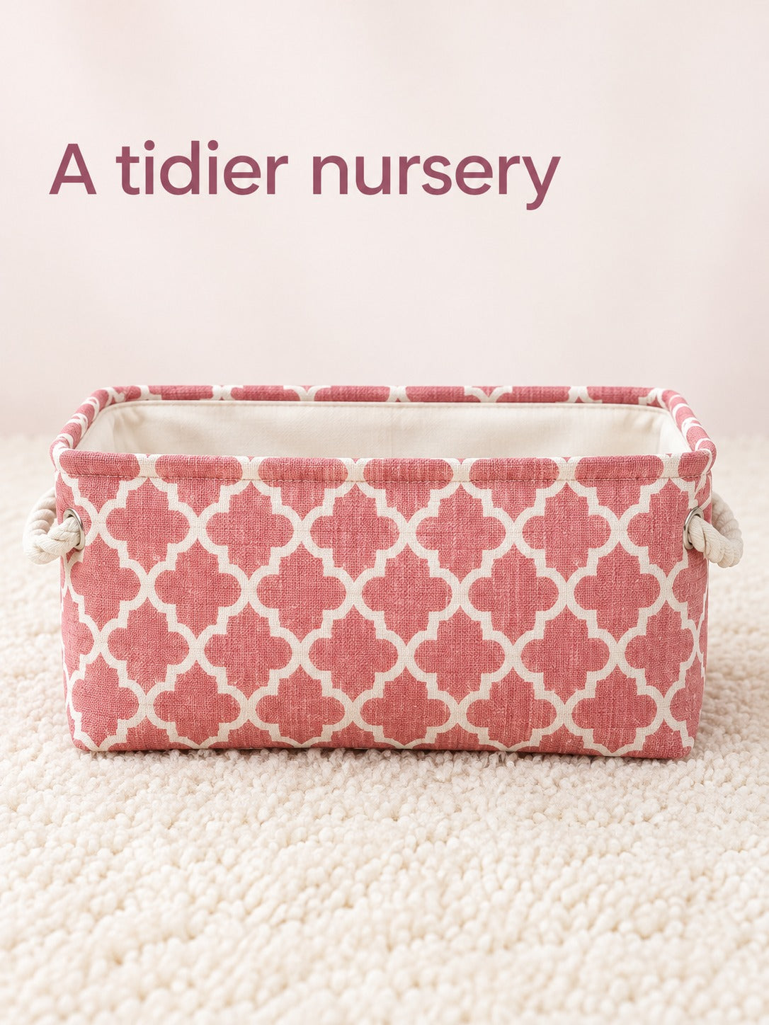 Foldable Fabric Storage Cube Basket for Nursery Toys