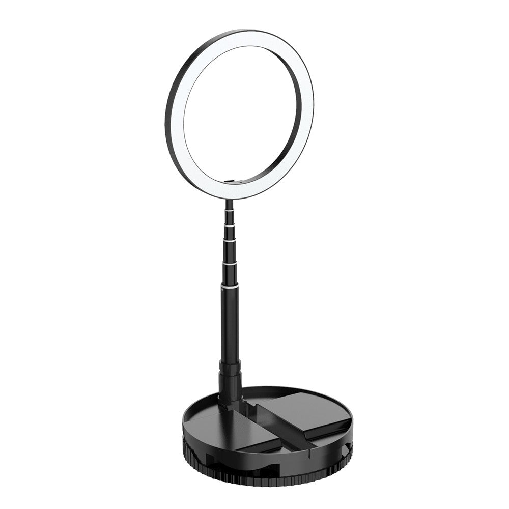 Foldable LED Ring Light with 1.68m Stand for Selfies