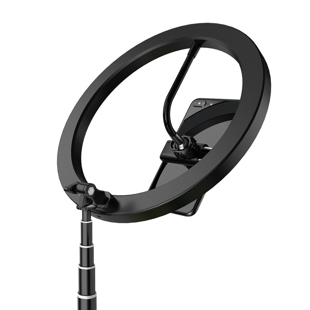 Foldable LED Ring Light with 1.68m Stand for Selfies