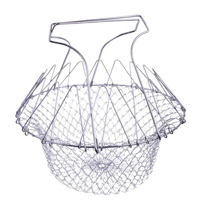 Foldable Stainless Steel Strainer and Steamer Basket