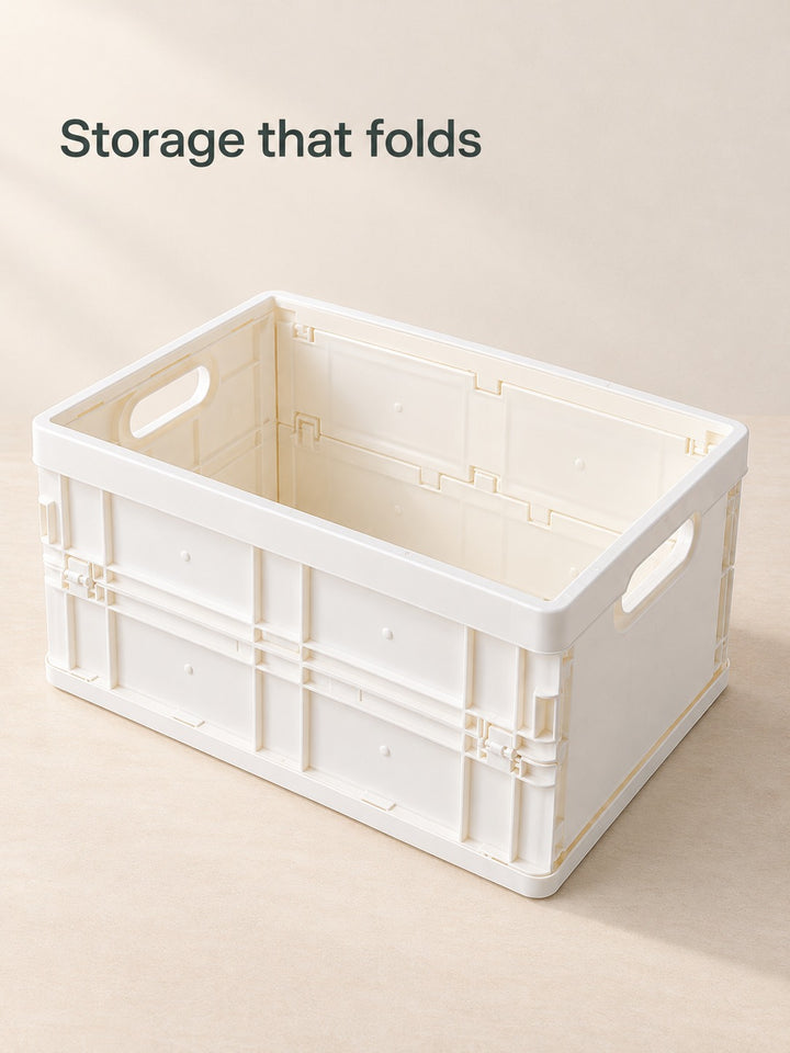 Foldable Storage Box for Dorm Desks and Small Spaces