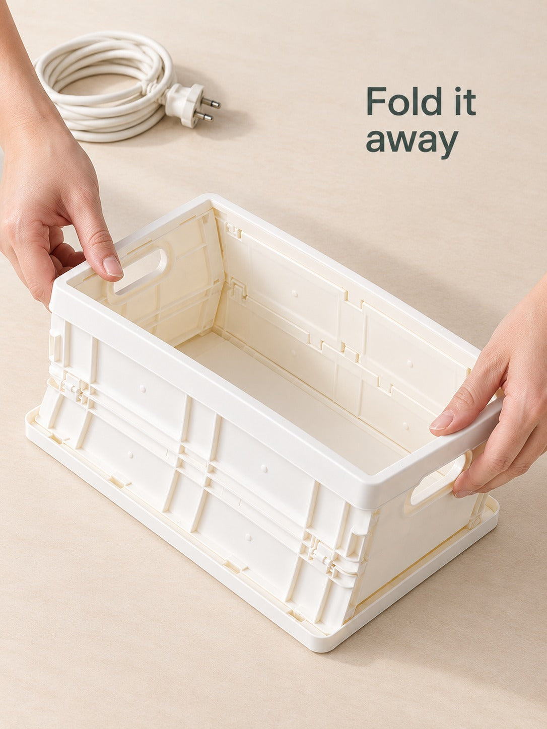 Foldable Storage Box for Dorm Desks and Small Spaces