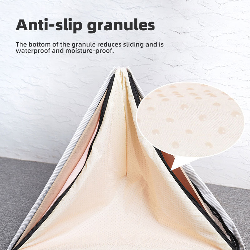 Foldable Pet Tent Bed With Built-In Plush Play Ball