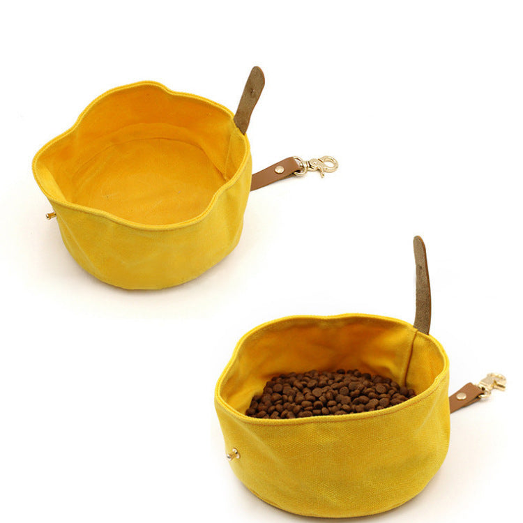 Foldable Dog Travel Bowl for Easy Outdoor Feeding