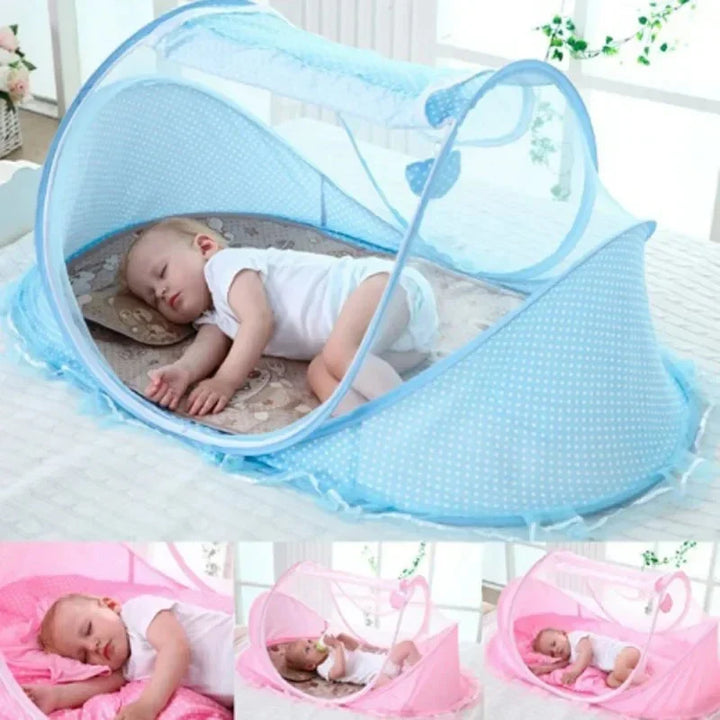 Folding Baby Mosquito Net Bed With Padded Sleep Mat