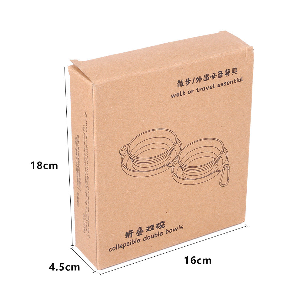 Folding Silicone Pet Bowl Set for Easy Travel Feeding
