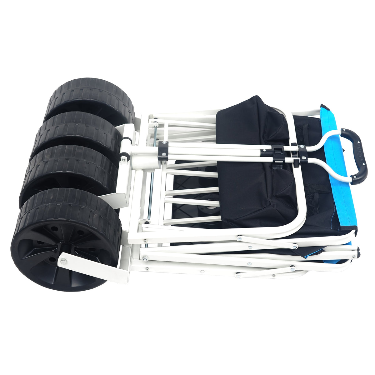 Folding Beach Wagon Cart with Drink Tray for Sand & Grass