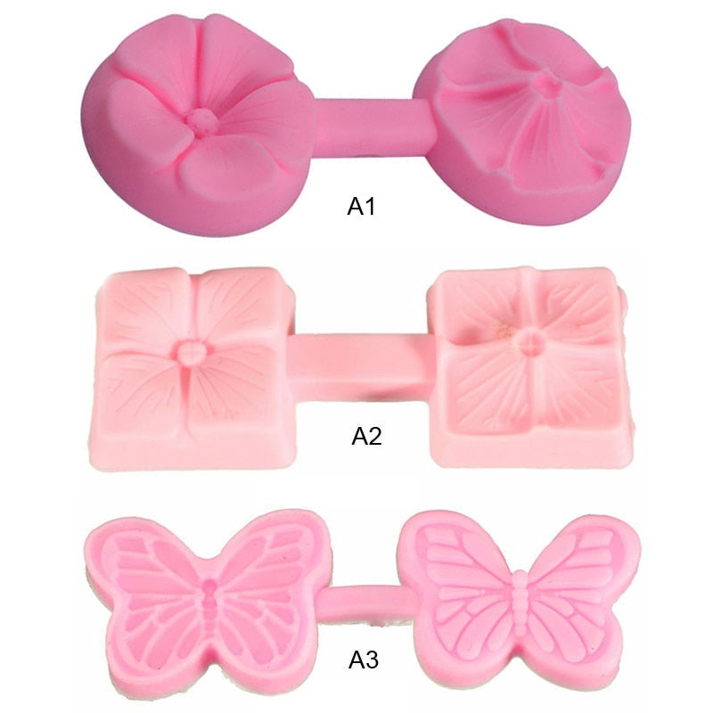Fondant Flower Silicone Molds Set for Cake Decorating