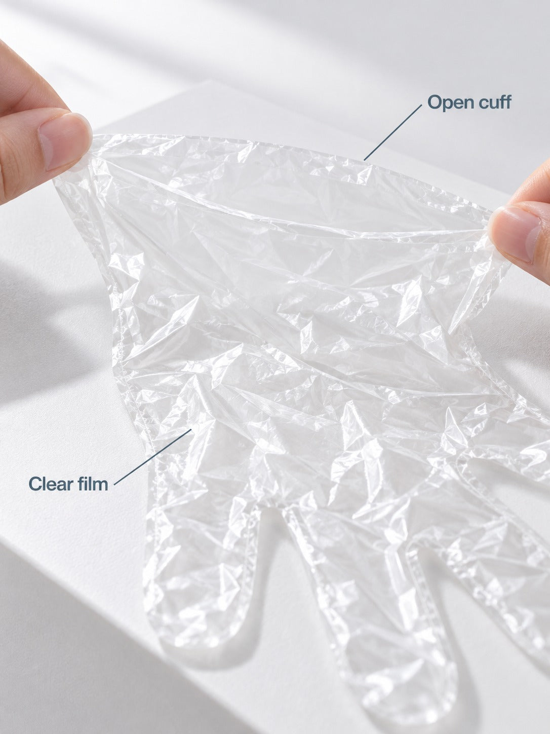 Food Grade Disposable Gloves: Extra Thick Clear PE Film
