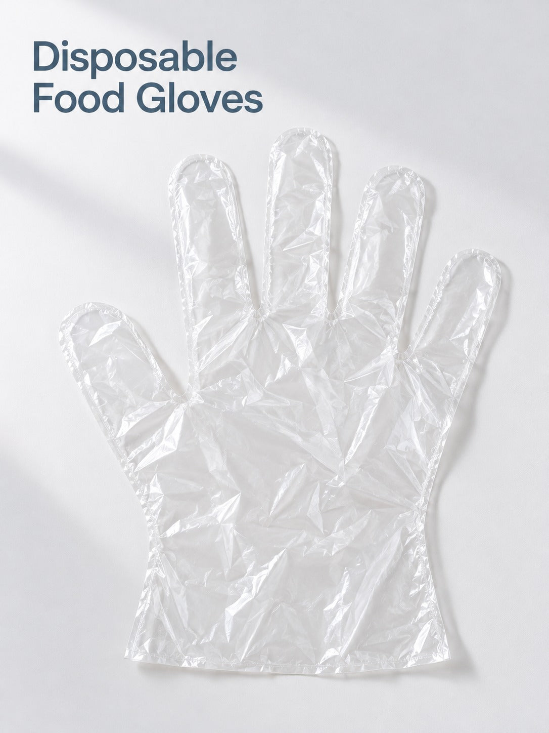 Food Grade Disposable Gloves: Extra Thick Clear PE Film