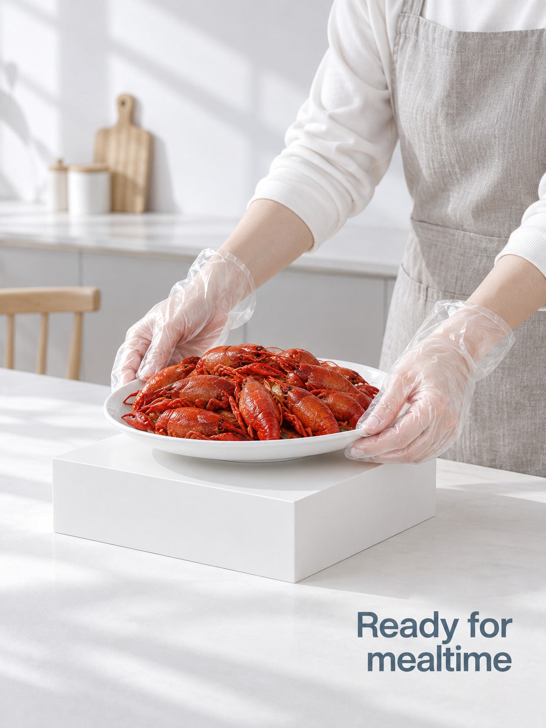 Food Grade Disposable Gloves: Extra Thick Clear PE Film