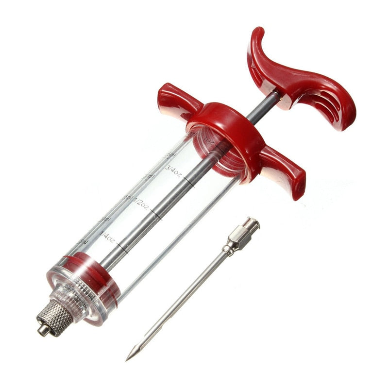 Meat Marinade Injector Syringe for Juicier BBQ Flavor