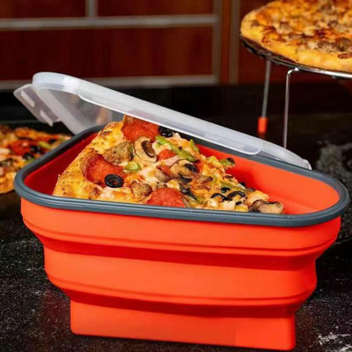Collapsible Silicone Pizza Box, Microwavable & Food Safe