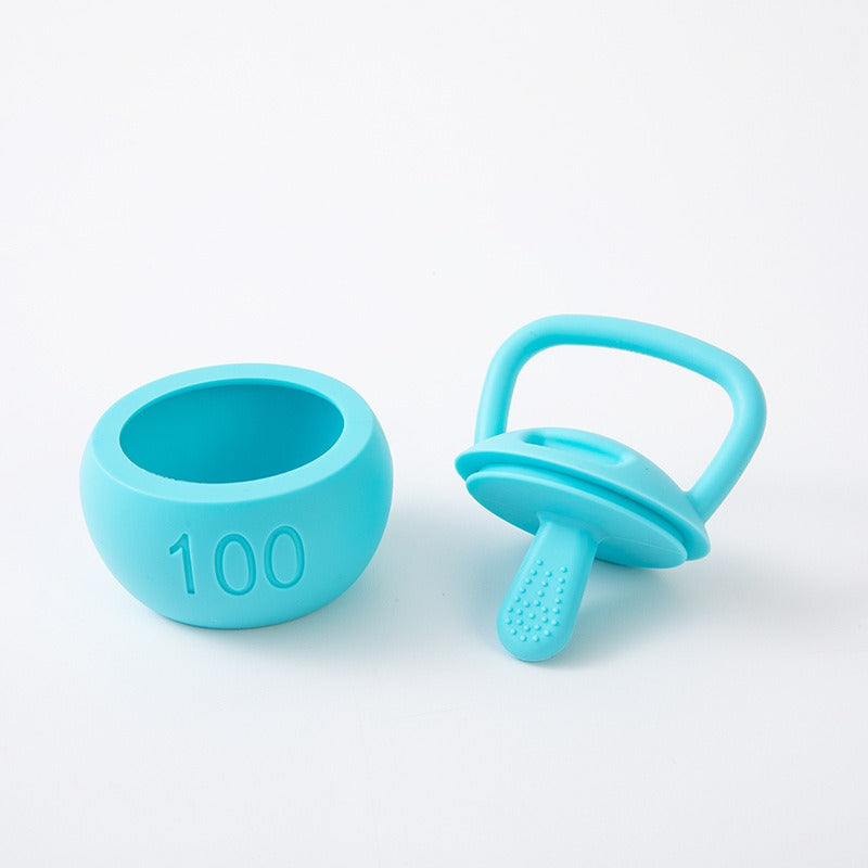 Baby Silicone Dumbbell Teether for Soothing Sore Gums
