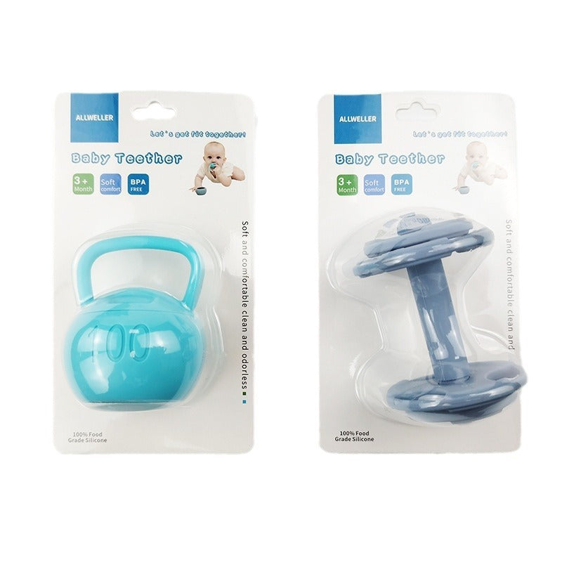 Baby Silicone Dumbbell Teether for Soothing Sore Gums