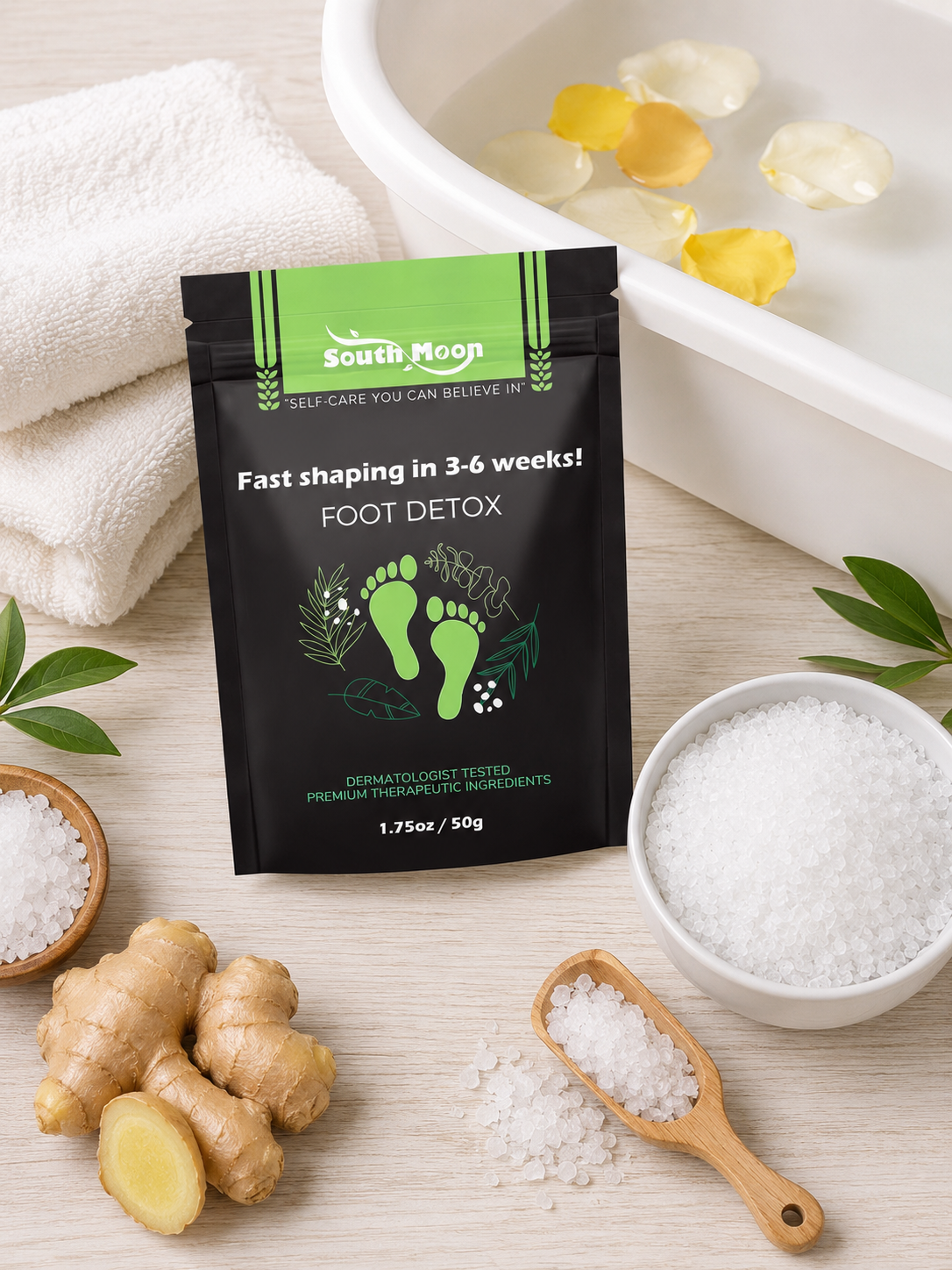 Foot Bath Salt with Essential Oils — Soft, Soothed Feet