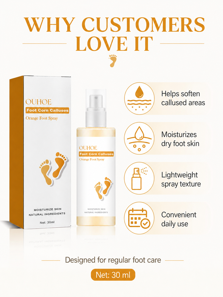 Foot Callus Spray — Smoother, Healthier Heels in One