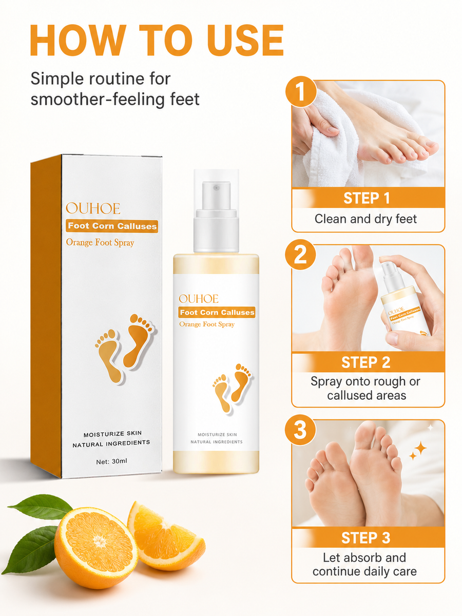 Foot Callus Spray — Smoother, Healthier Heels in One