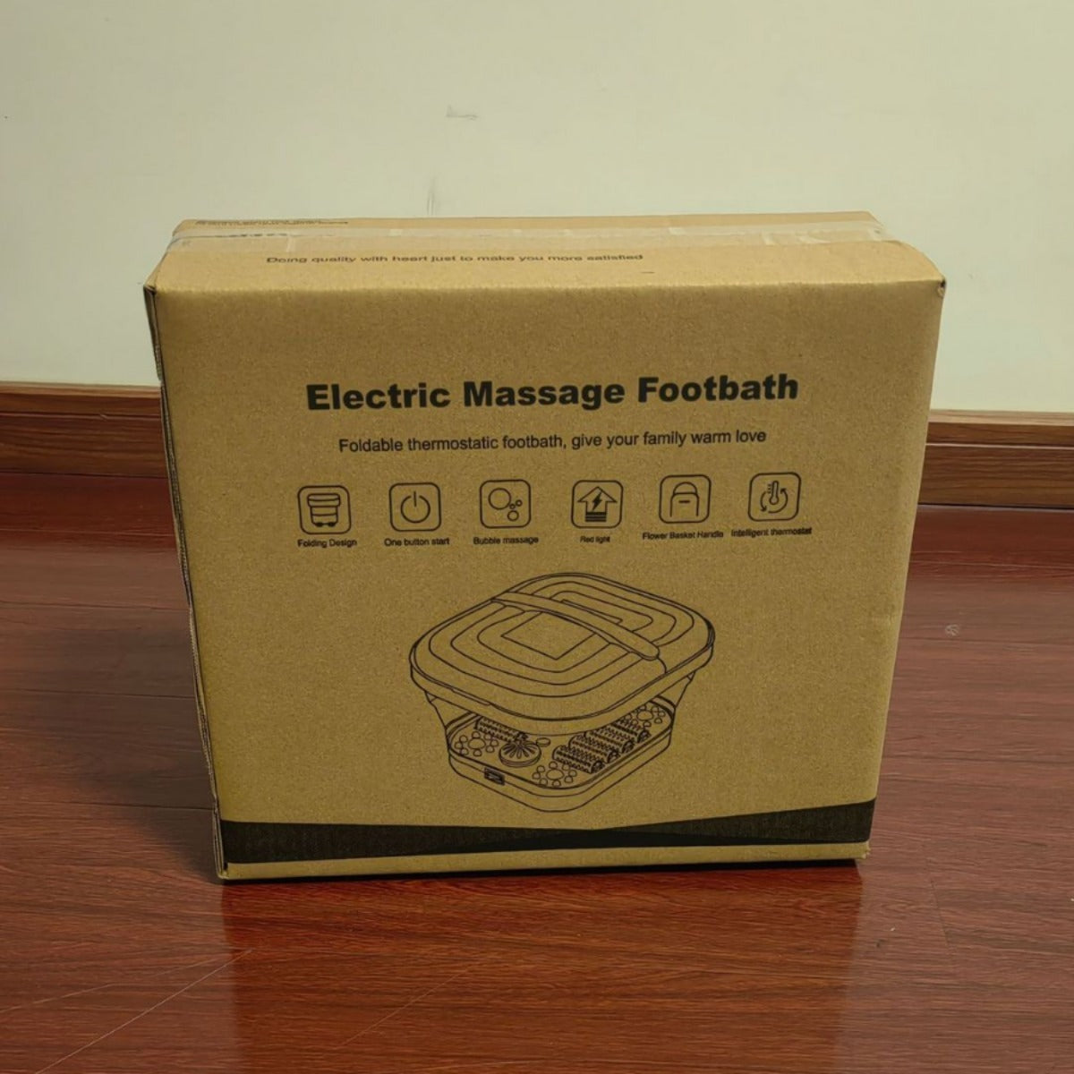 Foldable Electric Foot Spa with Roller & Bubble Massage