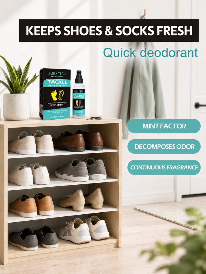 Foot Odor Spray — Natural Peppermint & Tea Tree Freshness