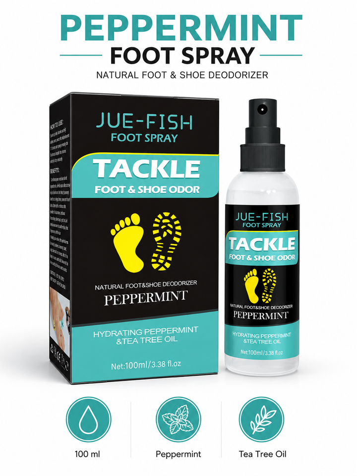 Foot Odor Spray — Natural Peppermint & Tea Tree Freshness