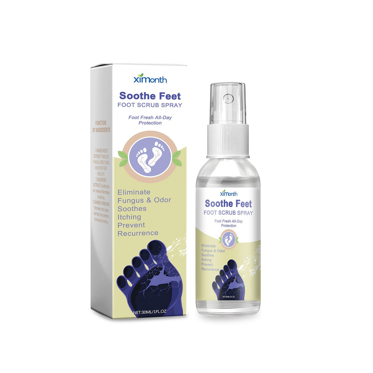 Foot Odor Spray for Itchy, Dry Feet and Daily Freshness