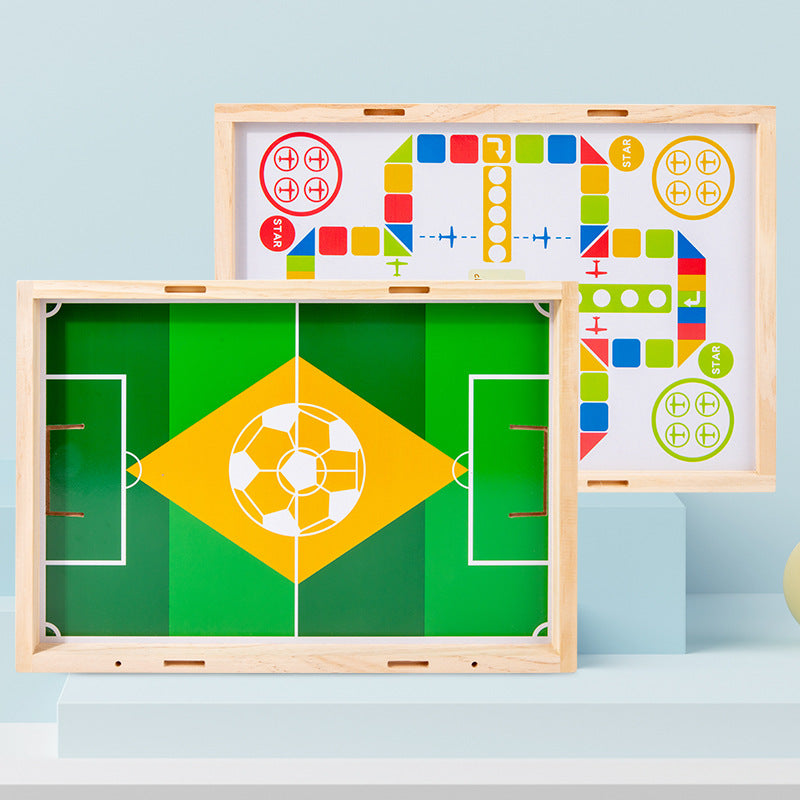 Two-in-One Football Flying Chess Game for Family Fun