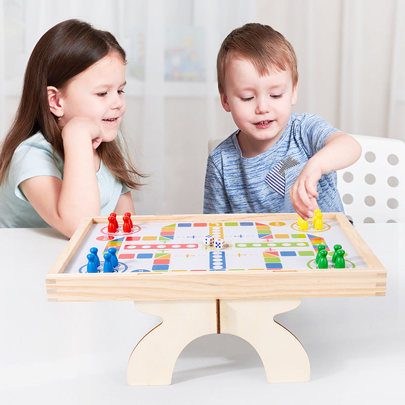 Two-in-One Football Flying Chess Game for Family Fun