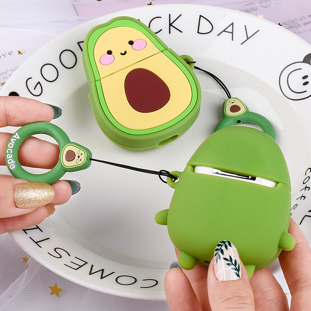 Cute 3D Avocado Silicone Case for AirPods Protection