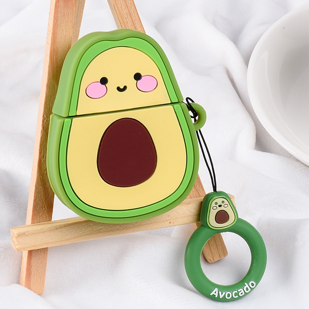 Cute 3D Avocado Silicone Case for AirPods Protection