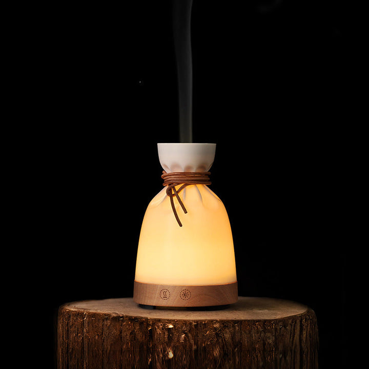Ceramic Aromatherapy Diffuser Humidifier With Warm Light