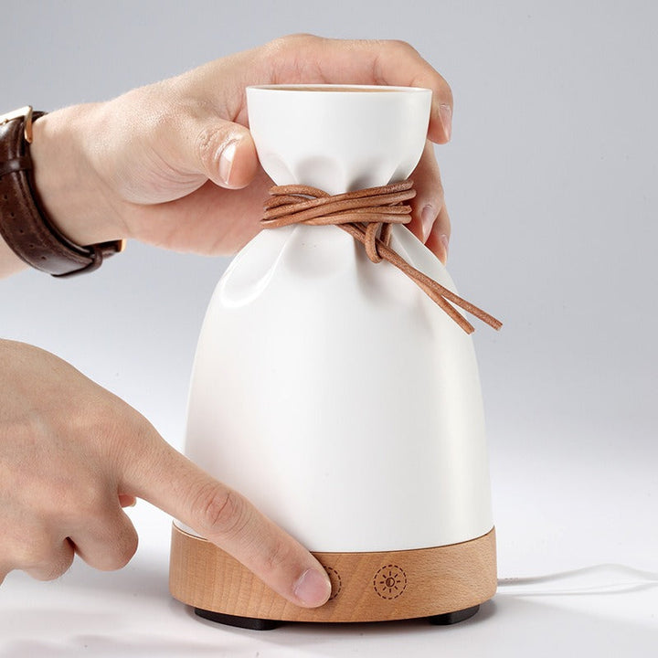 Ceramic Aromatherapy Diffuser Humidifier With Warm Light