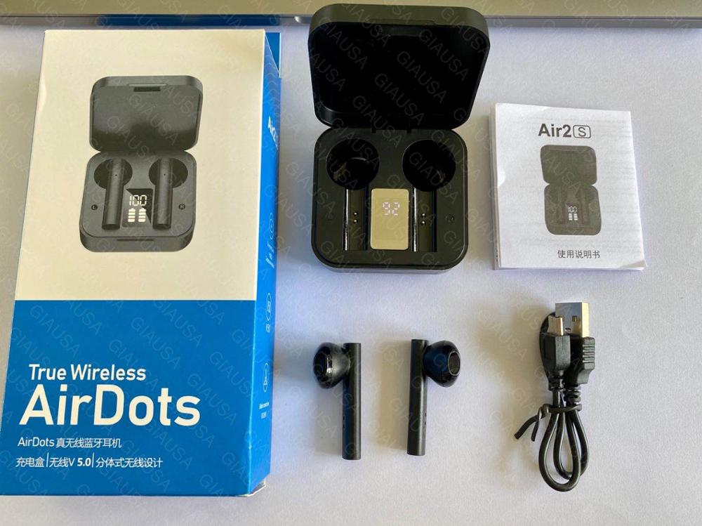 Half-In-Ear Wireless Earbuds with LED Battery Display