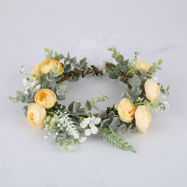 Forest Bridal Flower Crown Headband for Weddings & Beach