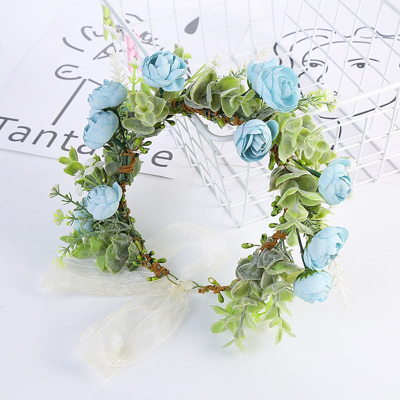 Forest Bridal Flower Crown Headband for Weddings & Beach
